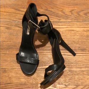 Calvin Klein Vivian black crocco heels